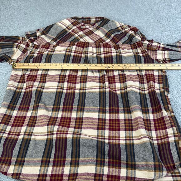 Legendary Whitetails Shirt Men 2XL Red Beige Flannel Button Corduroy Collar - Picture 11 of 13